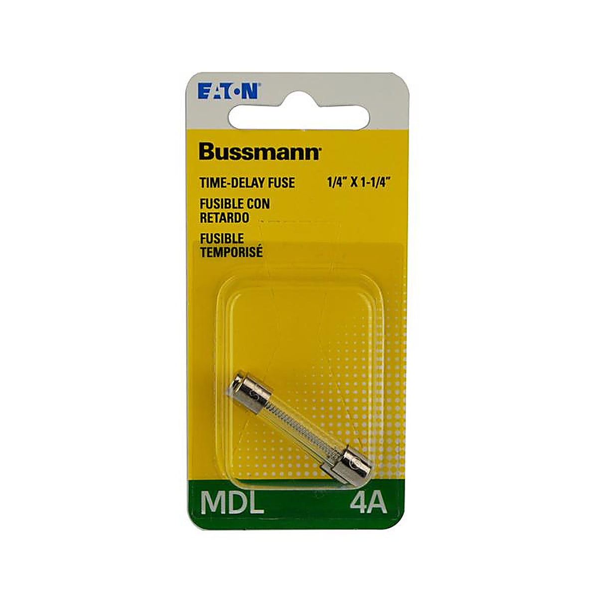 Bussmann BP/MDL/4 4 amps Time Delay Glass Fuse 2/Pack