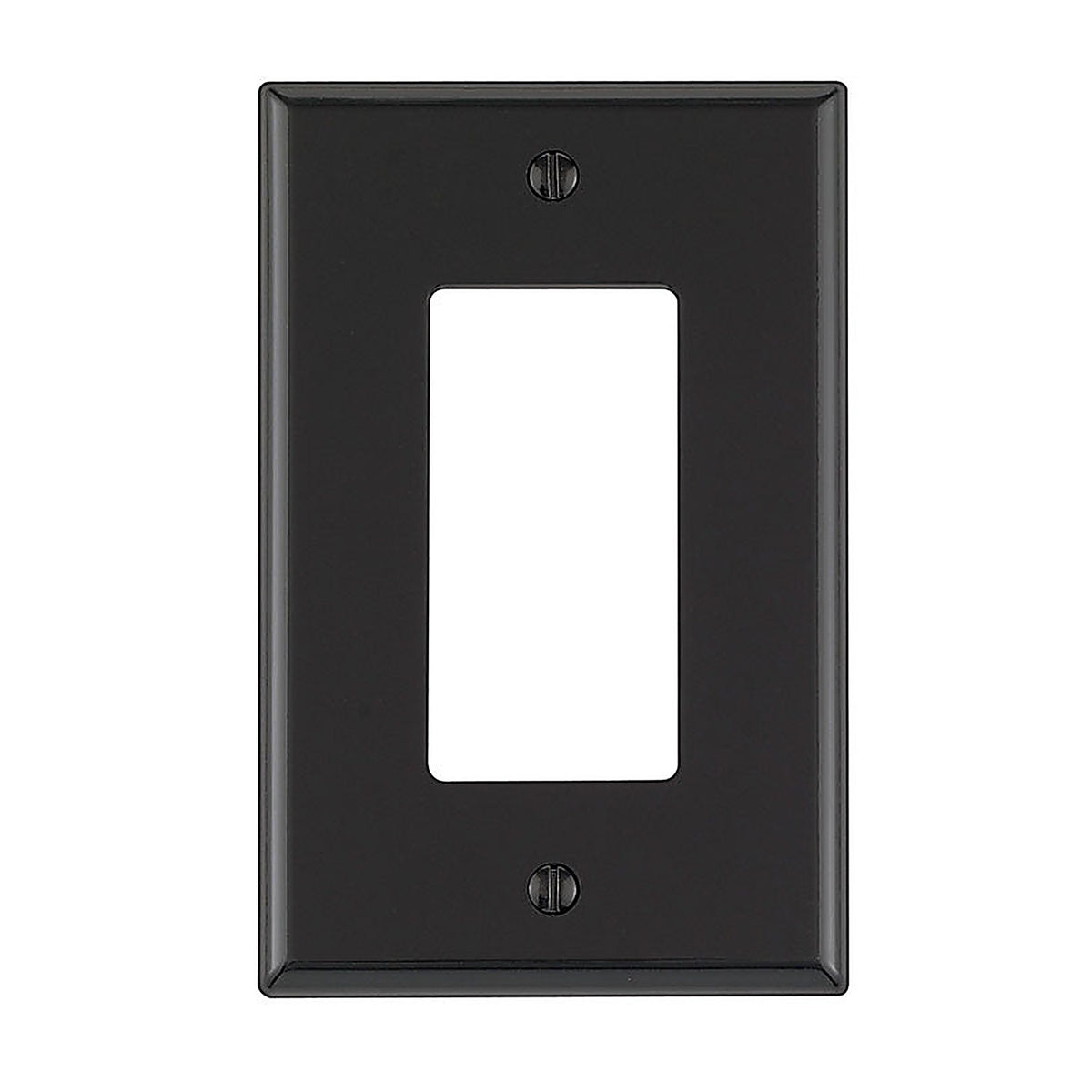 Leviton 0PJ26-00E Black 1 gang Nylon GFCI/Rocker Wall Plate 1/Pack