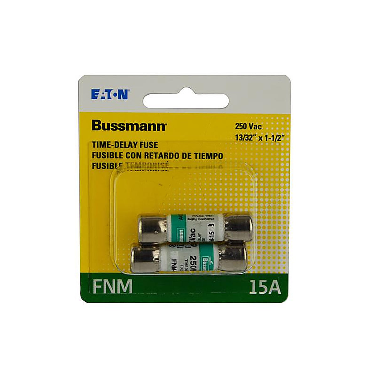 Bussmann BP/FNM-15 15 amps Midget Fuse 2/Pack