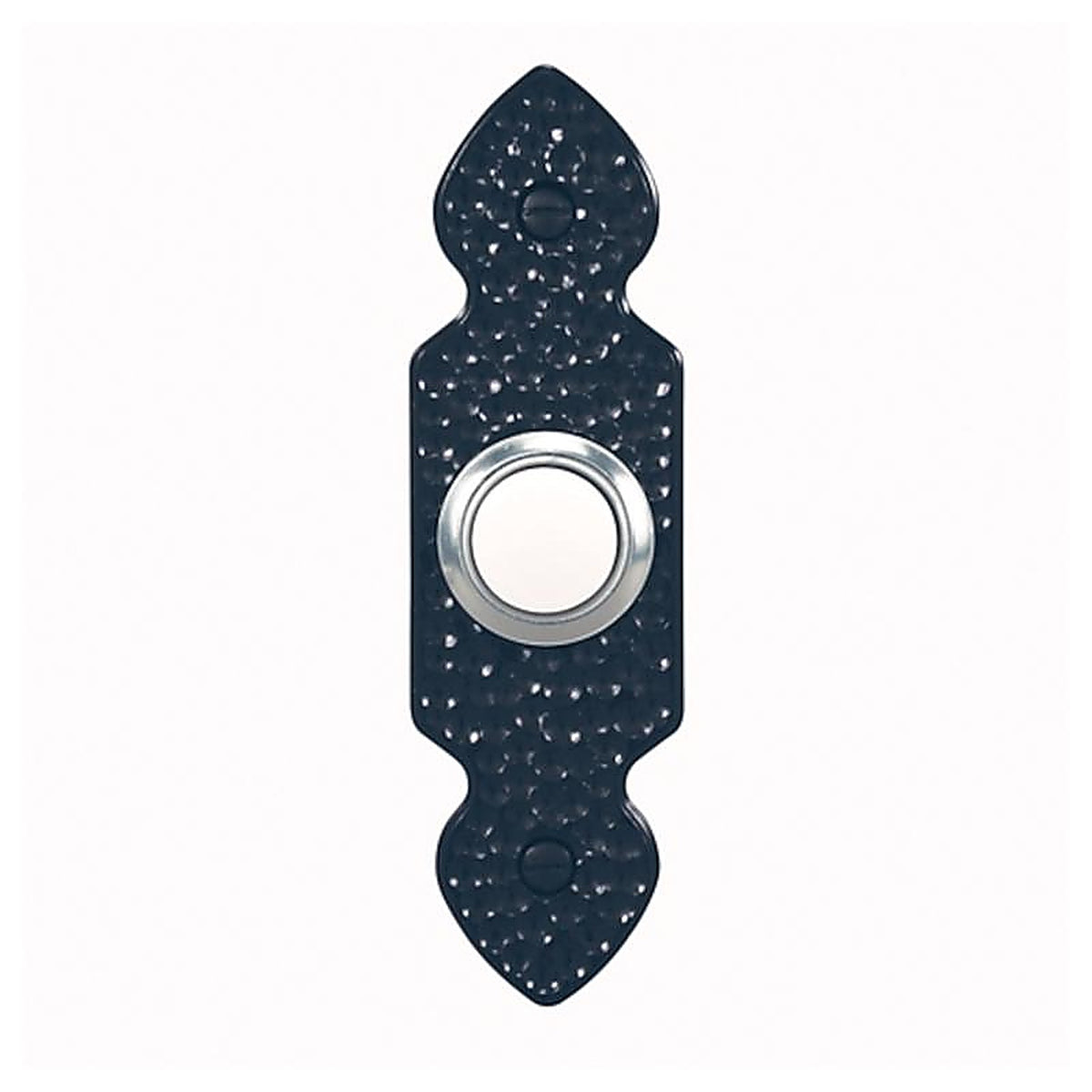 Heath Zenith SL-729-00 Hammered Black Plastic Wired Pushbutton Doorbell
