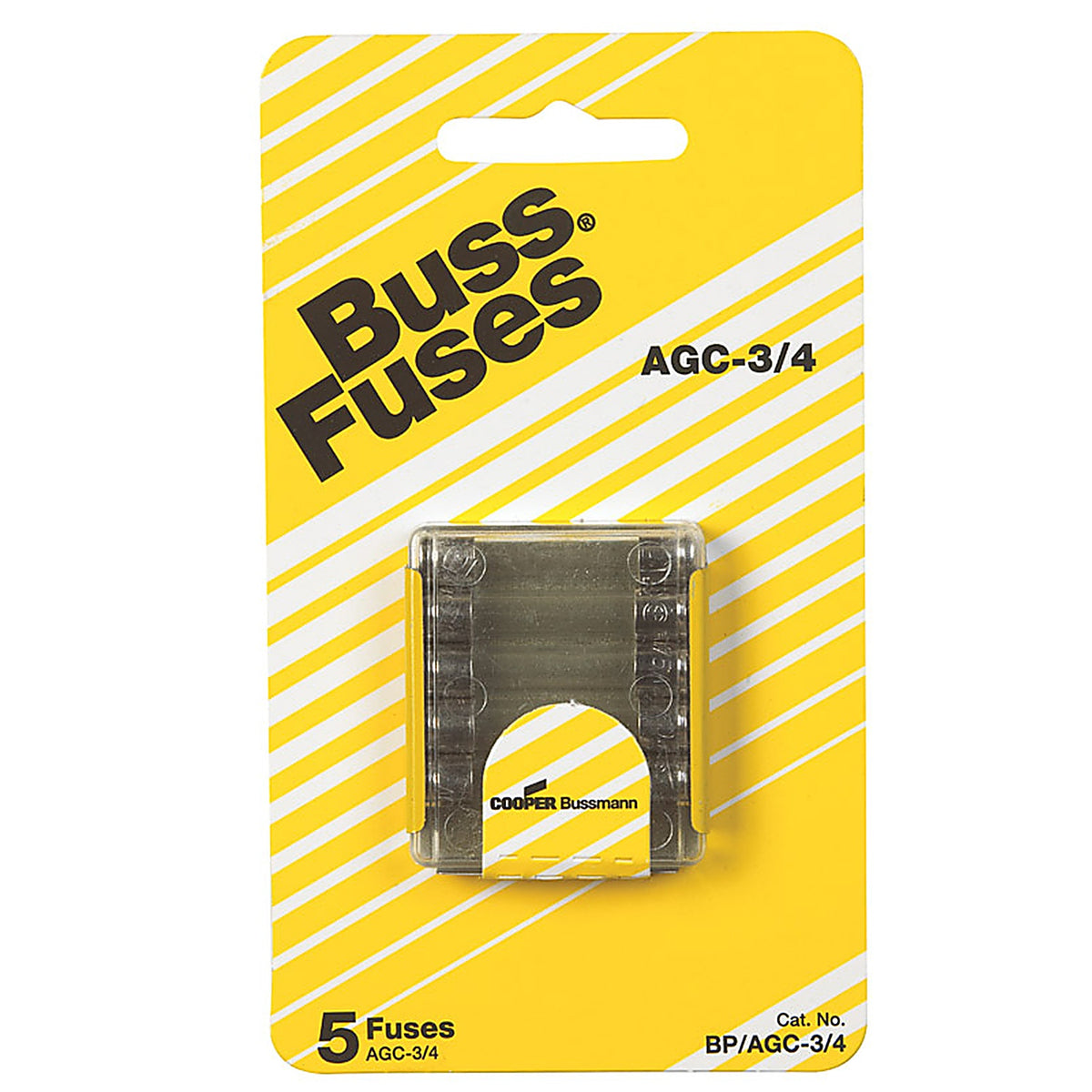 Bussmann - BP/AGC-3/4-RP - 0.75 Amps Fast Acting Glass Fuse 5 Pack
