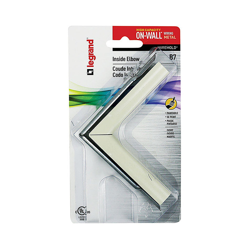 Legrand B-7 Wiremold On-Wall Inside Elbow 1/Pack