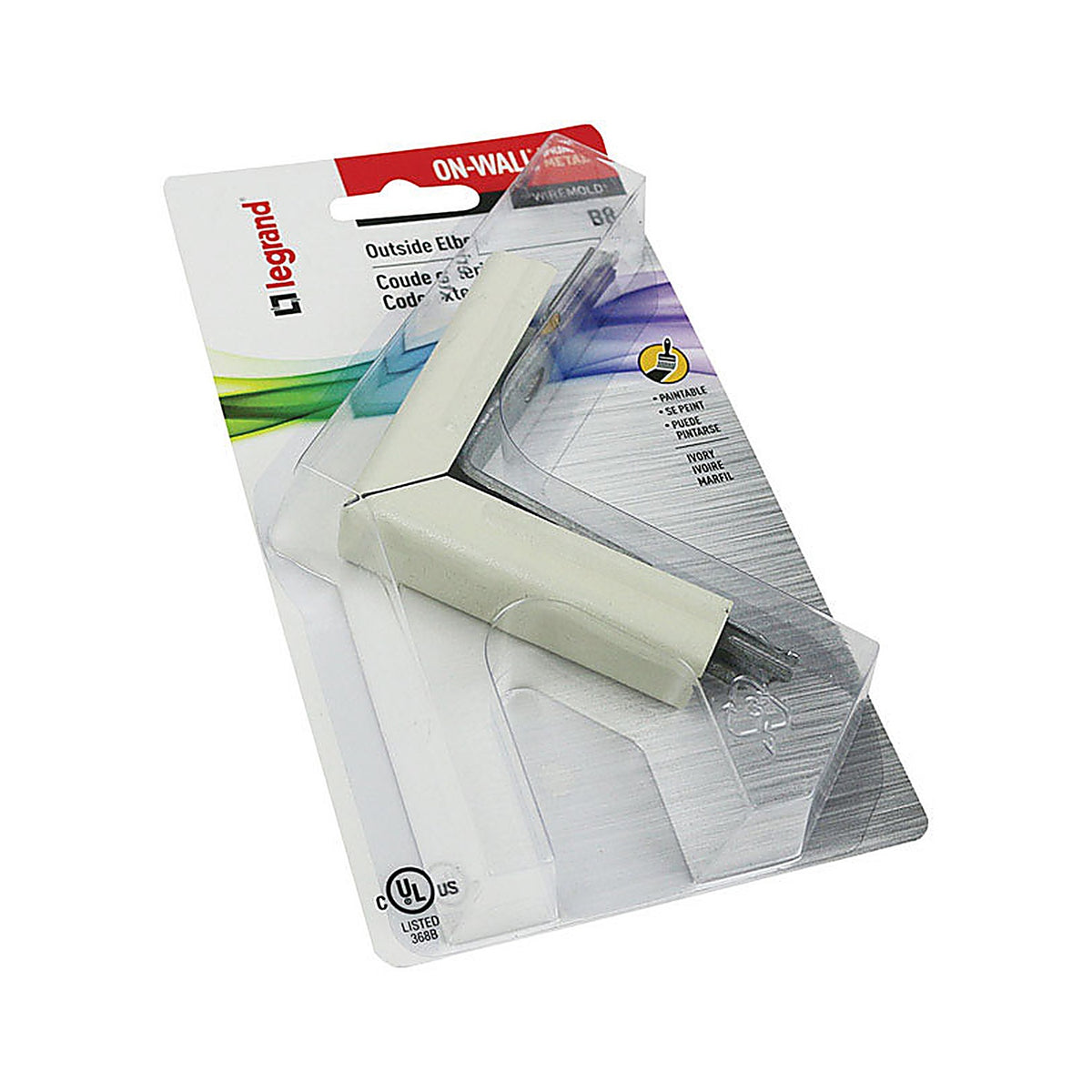 Legrand B-8 Wiremold On-Wall Outside Elbow 1/Pack