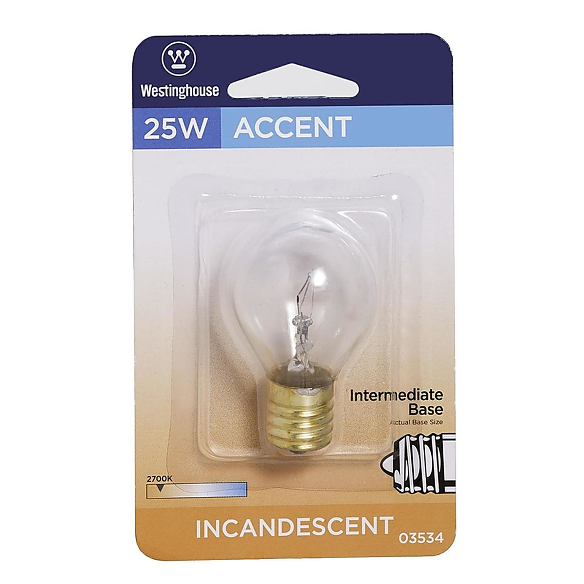 Westinghouse - 0353400 - 25 W S11 Specialty Incandescent Bulb E17 (Intermediate) White 1 Pack