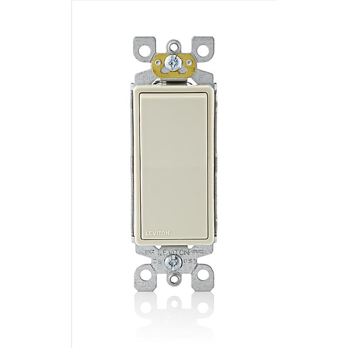 Leviton 05601-2TS Decora 15 amps Single Pole Rocker AC Quiet Switch Light Almond 1/Pack