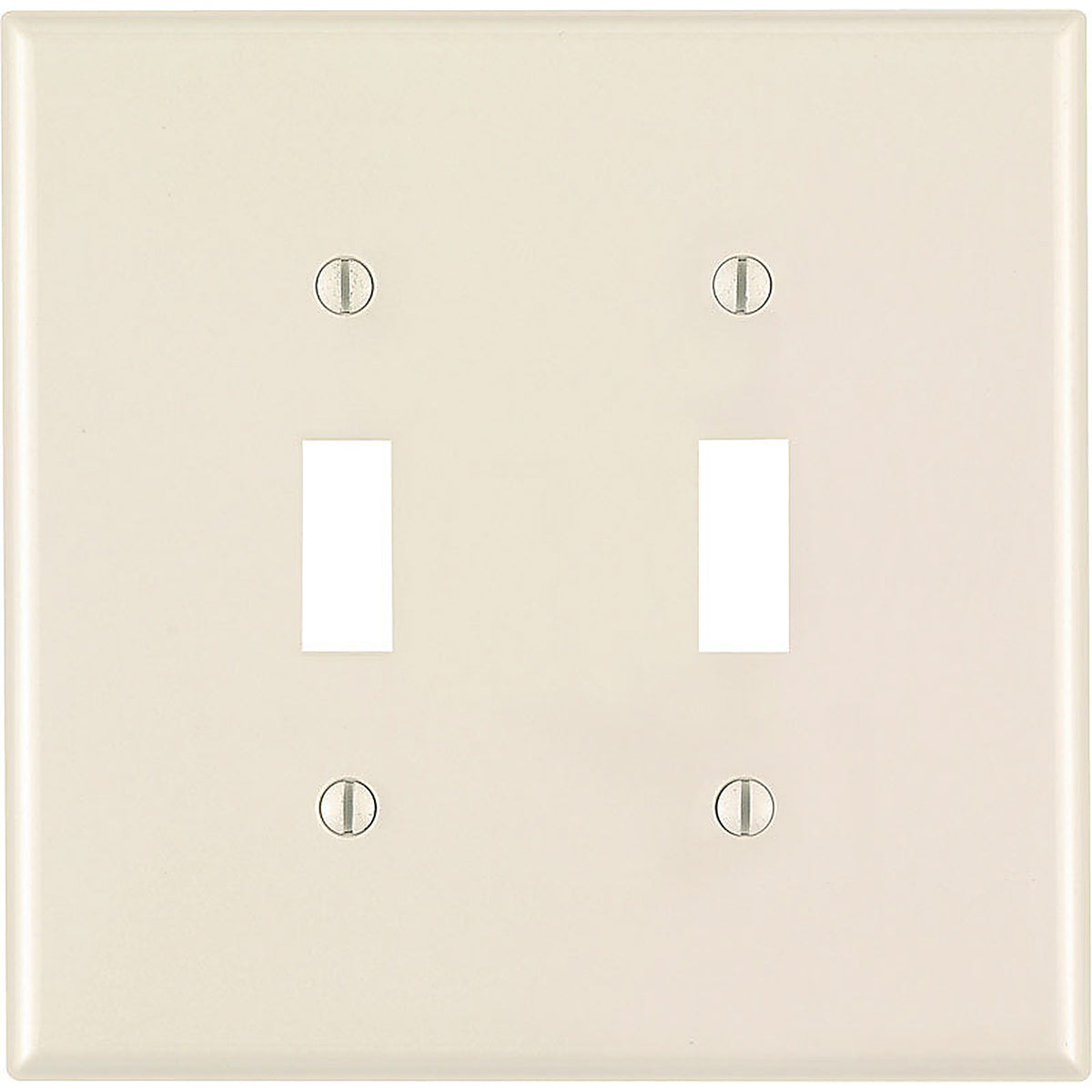 Leviton 00PJ2-00T Almond 2 gang Nylon Toggle Wall Plate 1/Pack