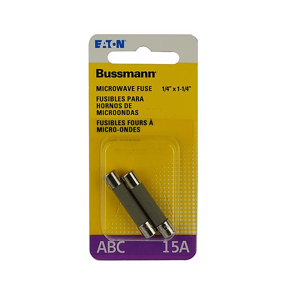 Bussmann BP/ABC-15 15 amps Fast Acting Microwave Fuse 2/Pack