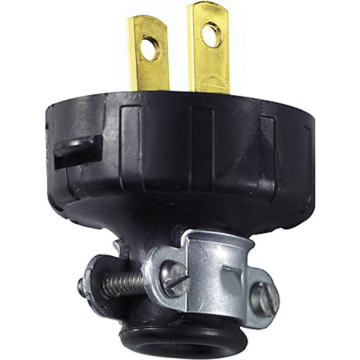 Leviton 010-48646-02E Residential Vinyl Straight Blade Plug 1-15P 18-14 AWG 2 Pole 2 Wire Carded