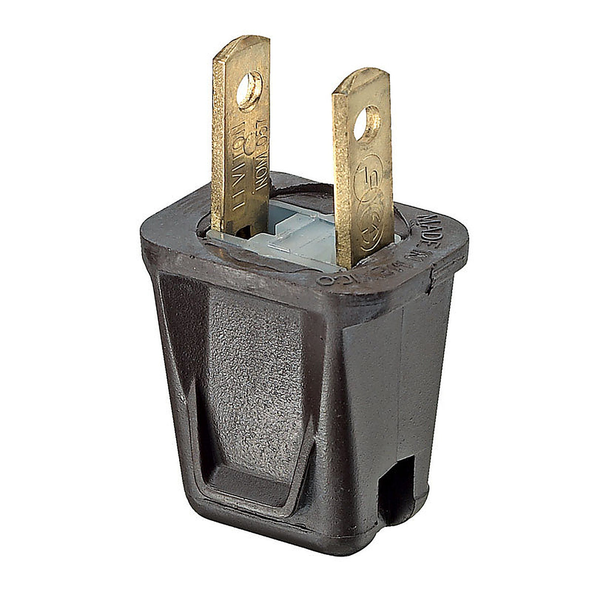Leviton C30-00123-000 Easy-To-Wire Residential Thermoplastic Straight Blade Plug 1-15P 20-18 AWG 2 Pole 2 Wire