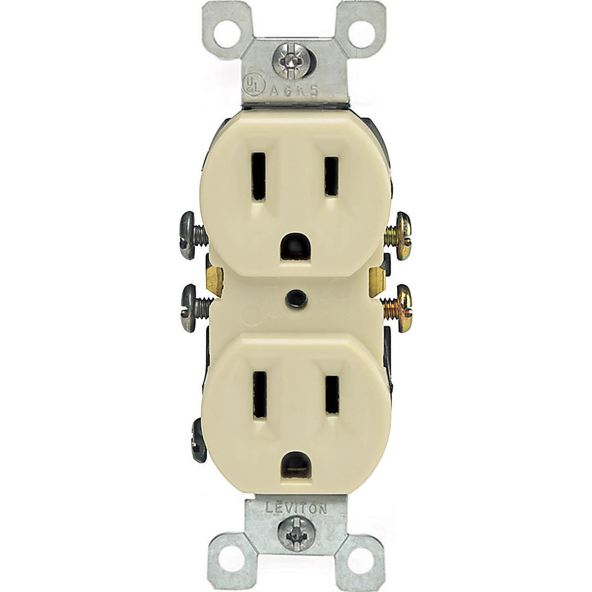 Leviton 05320-IMP 15 amps 125 volt Duplex Ivory Outlet 5-15R 10/Pack
