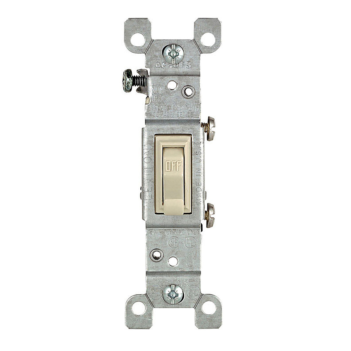 Leviton 02651-02I CO/ALR 15 amps Toggle Switch Ivory 1/Pack