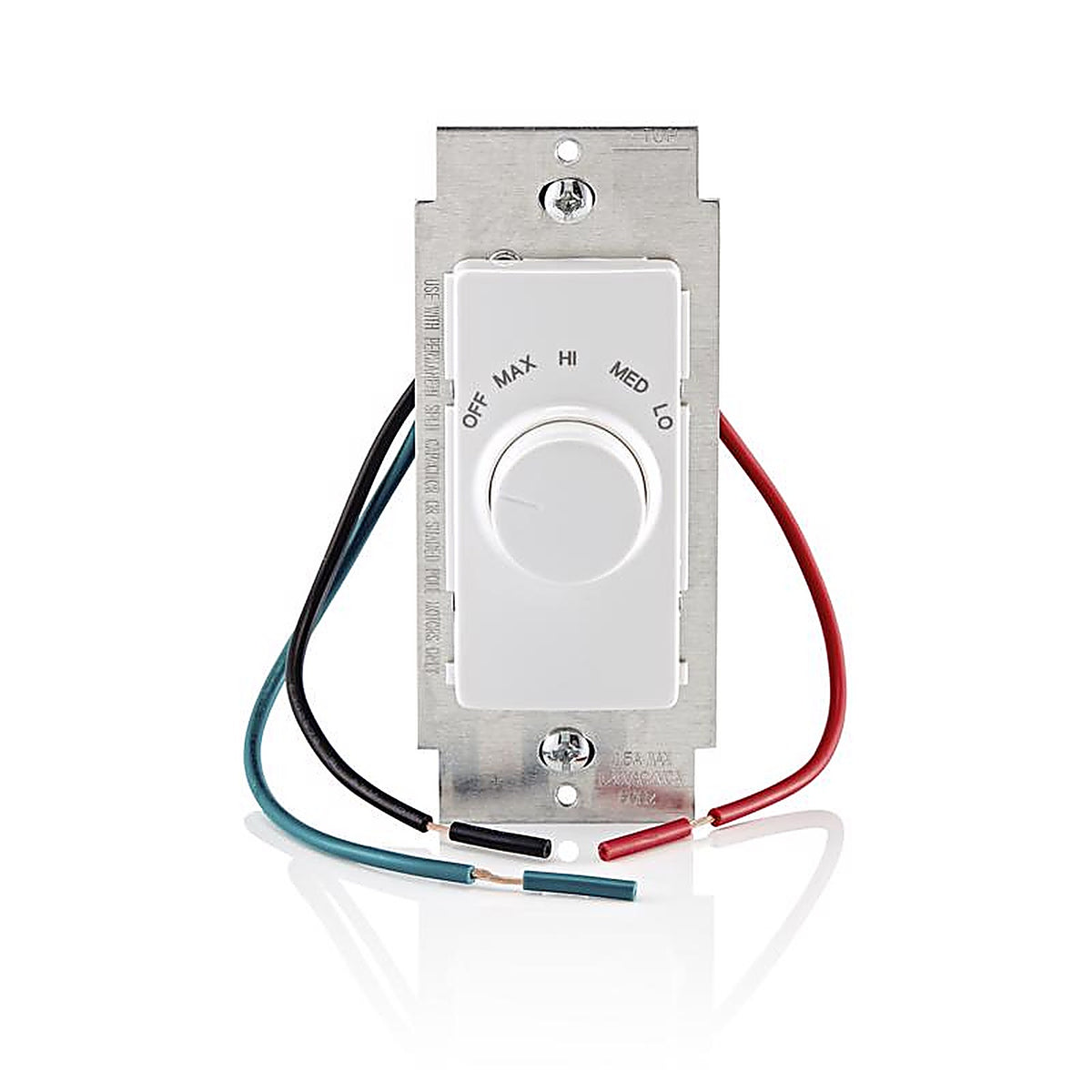 Leviton R24-RTF01-10W Decora 1.5 amps Single Pole Rotary Fan Control White 1/Pack