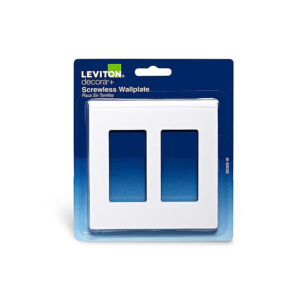 Leviton C42-80309-0SW Decora White 2 gang Polycarbonate GFCI/Rocker Wall Plate 1 each
