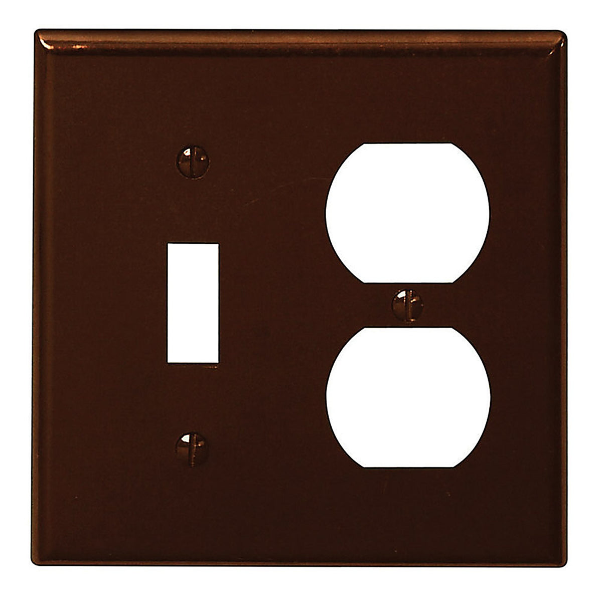 Leviton 85005-000 Brown 2 gang Plastic Duplex/Toggle Wall Plate 1/Pack