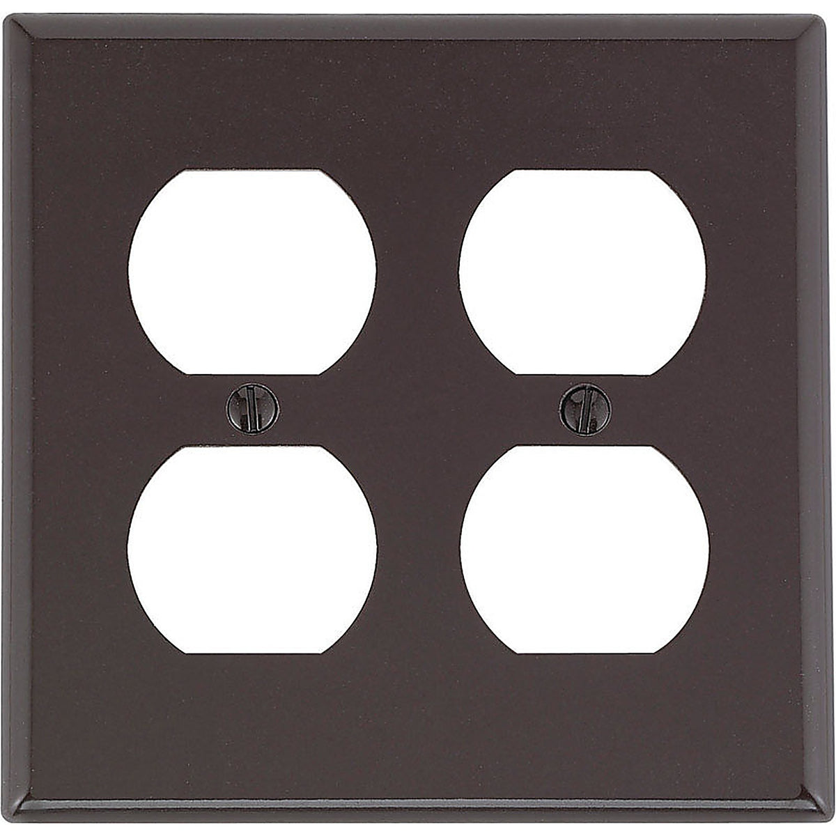 Leviton 85016-000 Brown 2 gang Plastic Duplex Outlet Wall Plate 1/Pack