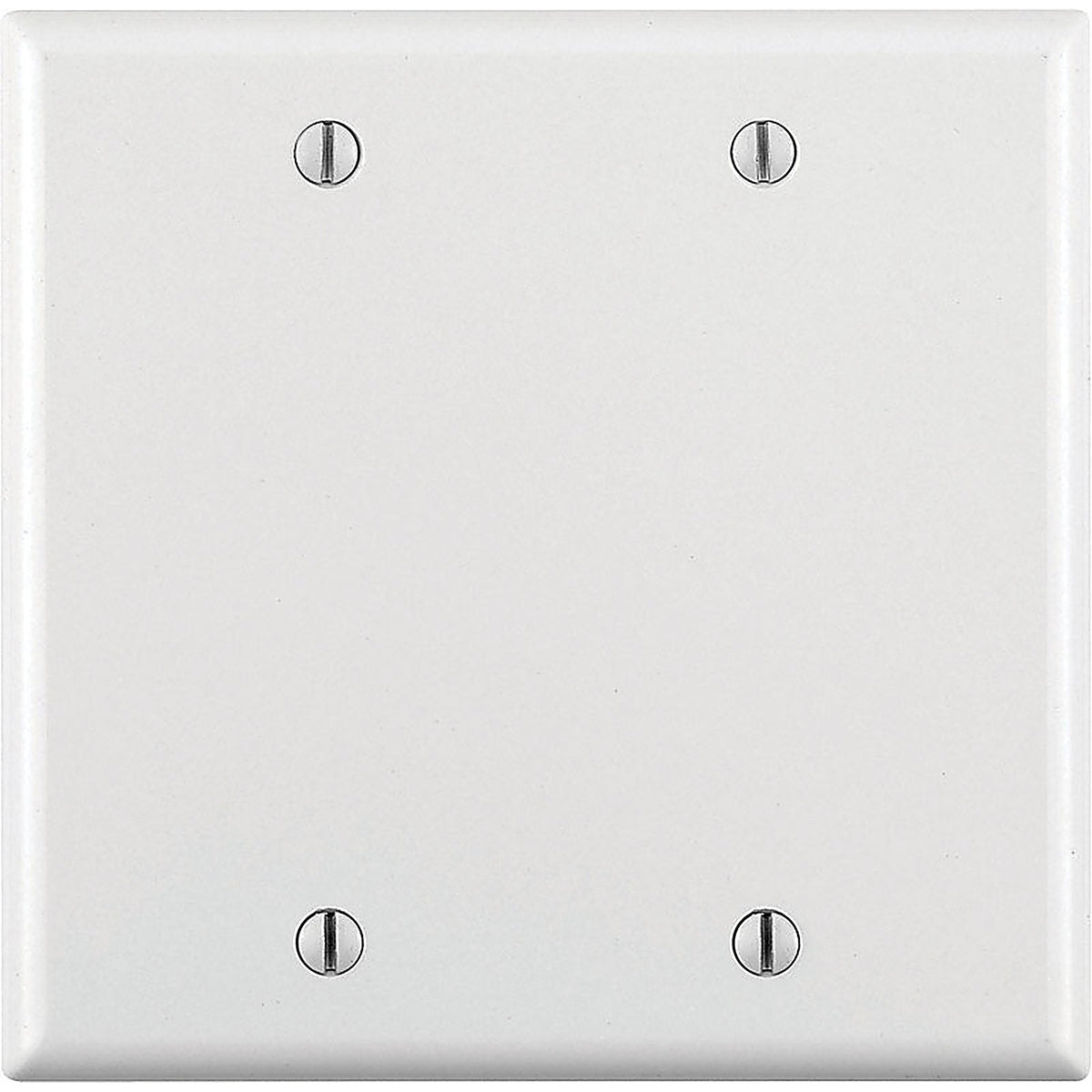 Leviton 88025-000 White 2 gang Plastic Blank Wall Plate 1/Pack
