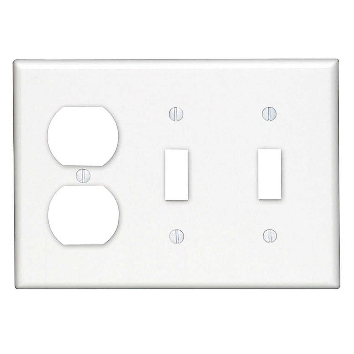 Leviton 88021-000 White 3 gang Thermoset Plastic Duplex/Toggle Wall Plate 1/Pack