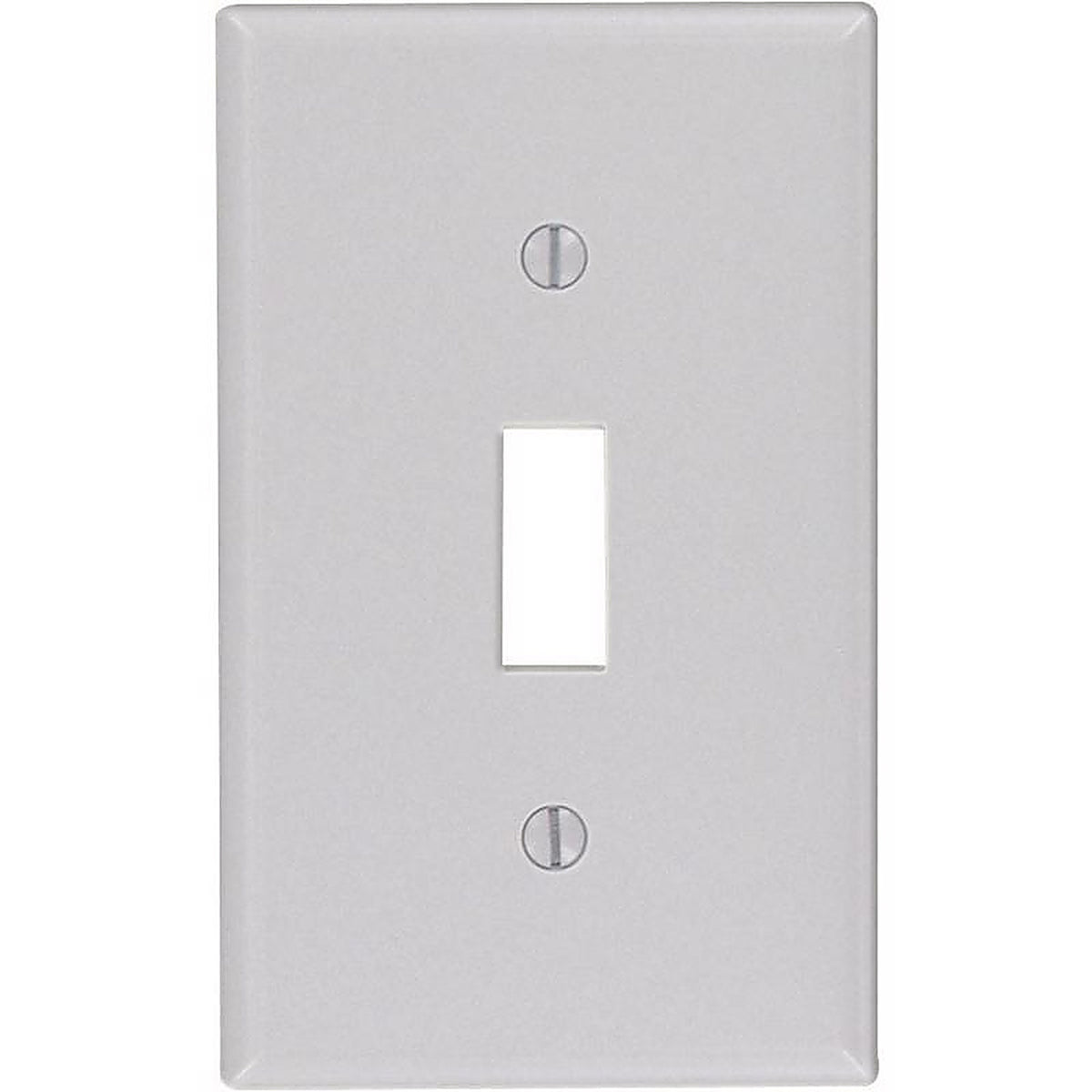 Leviton - 87001-000 - Gray 1 Gang Thermoset Plastic Toggle Wall Plate 1 Pack