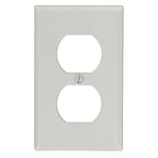 Leviton - 87003-000 - Gray 1 Gang Thermoset Plastic Duplex Wall Plate 1 Pack