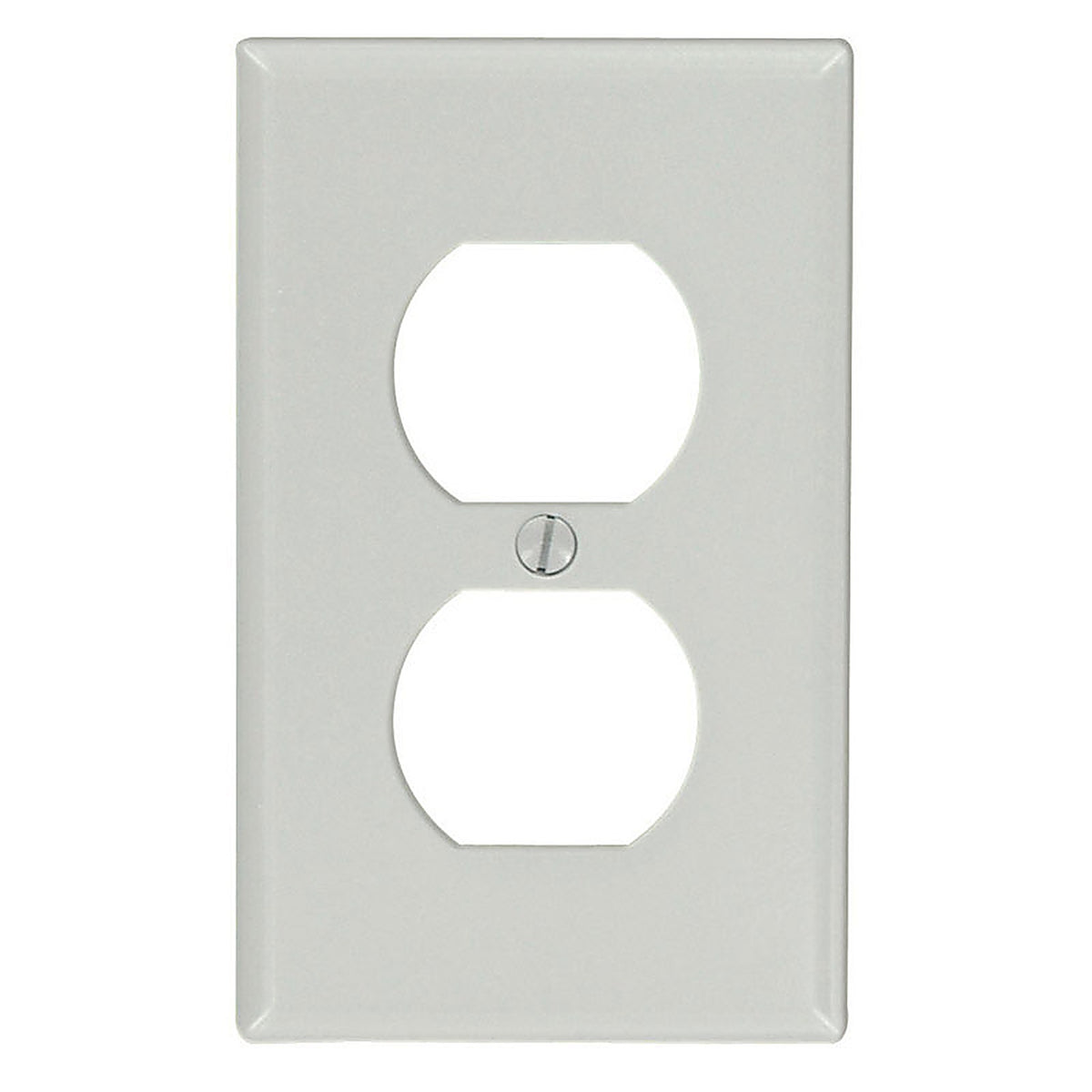 Leviton - 87003-000 - Gray 1 Gang Thermoset Plastic Duplex Wall Plate 1 Pack