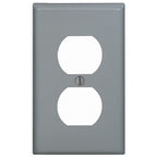 Leviton - 87003-000 - Gray 1 Gang Thermoset Plastic Duplex Wall Plate 1 Pack