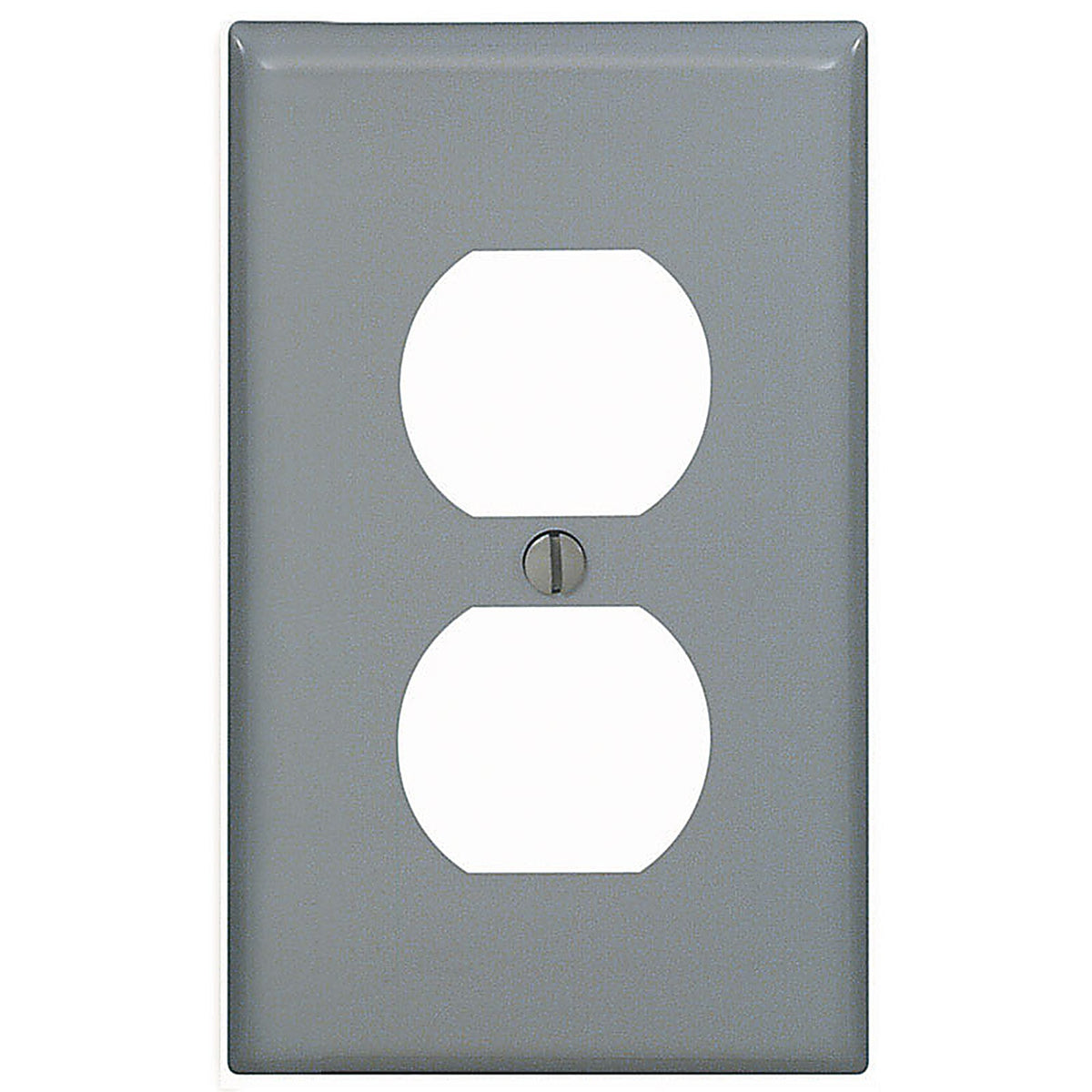 Leviton - 87003-000 - Gray 1 Gang Thermoset Plastic Duplex Wall Plate 1 Pack