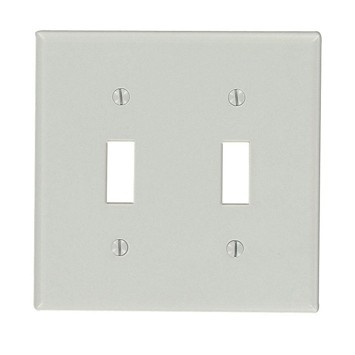 Leviton - 87009-000 - Gray 2 Gang Thermoset Plastic Toggle Wall Plate 1 Pack
