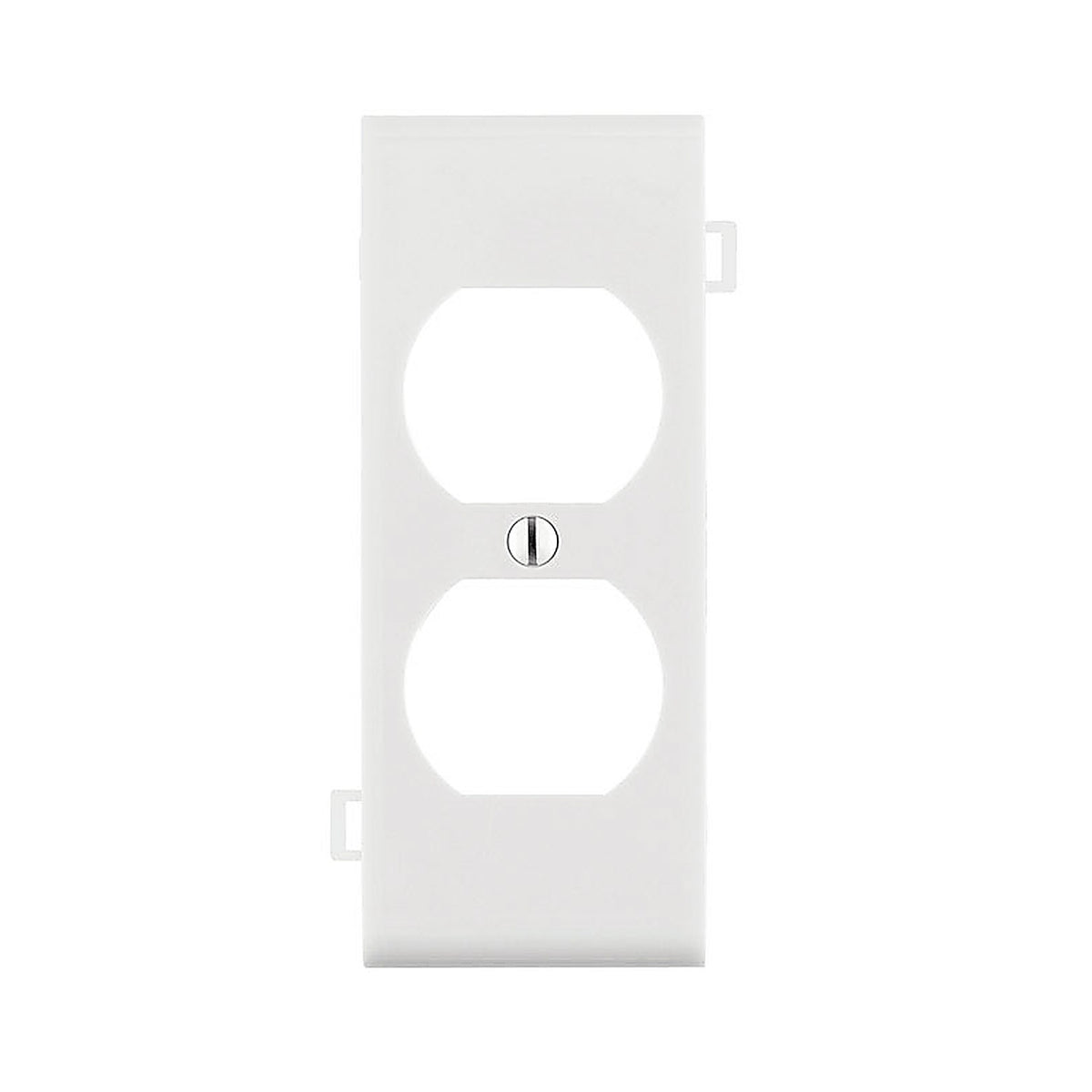 Leviton - 0PSC8-00W - White 1 Gang Thermoplastic Nylon Duplex Wall Plate 1 Pack
