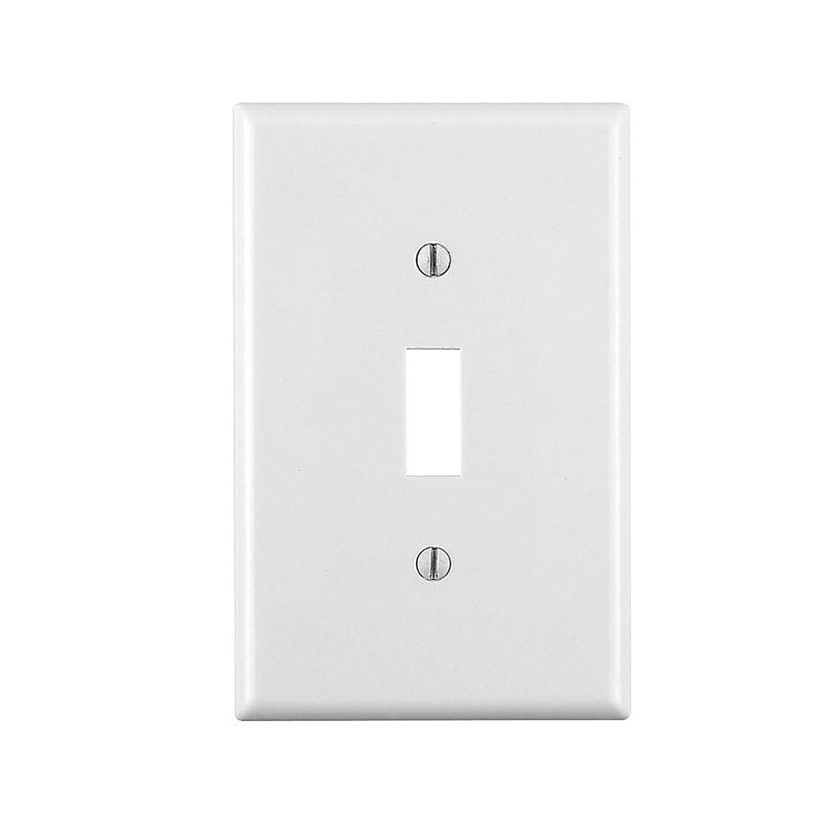 Leviton - 80501-00W - White 1 Gang Thermoset Plastic Toggle Wall Plate 1 Pack