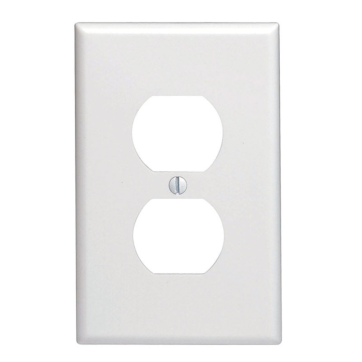 Leviton - 80503-00W - White 1 Gang Thermoset Plastic Duplex Wall Plate 1 Pack