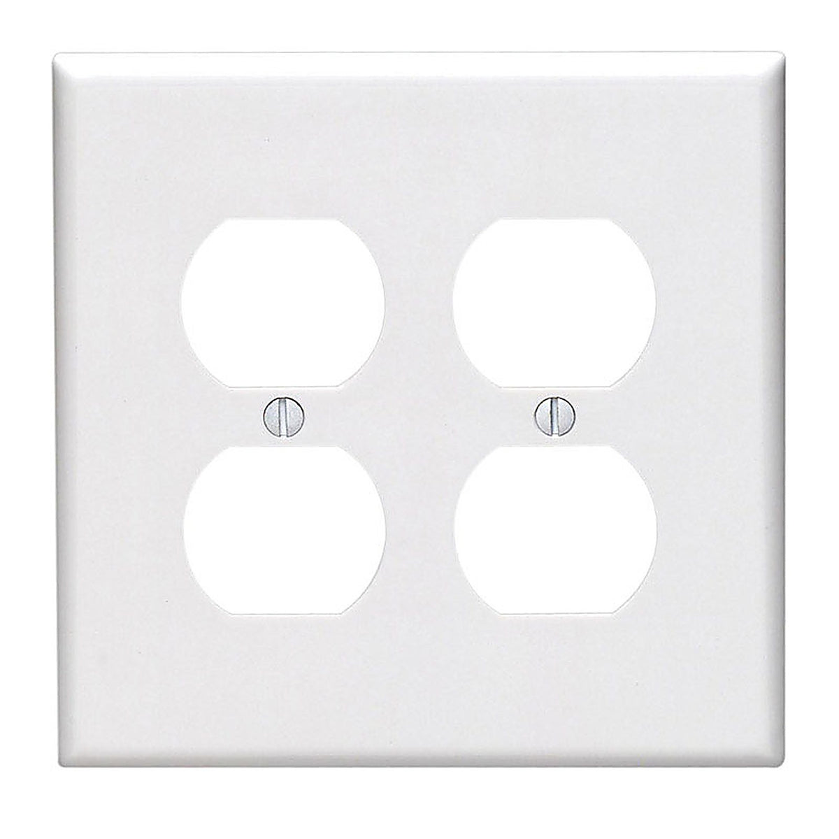 Leviton - 80516-00W - White 2 Gang Thermoset Plastic Duplex Wall Plate 1 Pack