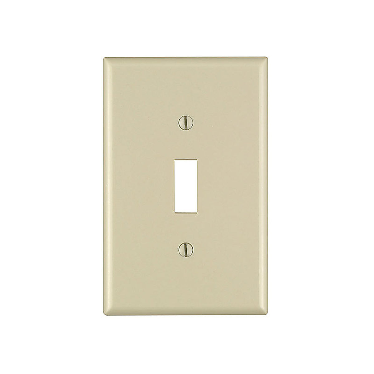 Leviton - 80501-00I - Ivory 1 Gang Thermoset Plastic Toggle Wall Plate 1 Pack