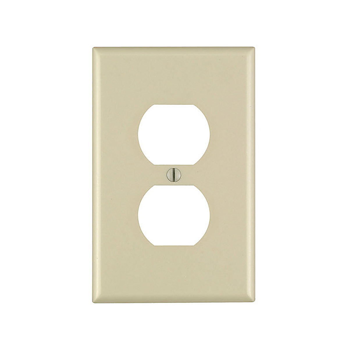 Leviton - 80503-00I - Ivory 1 Gang Plastic Duplex Wall Plate 1 Pack