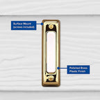 Heath Zenith SL-711-02 Polished Brass Plastic Wired Pushbutton Doorbell
