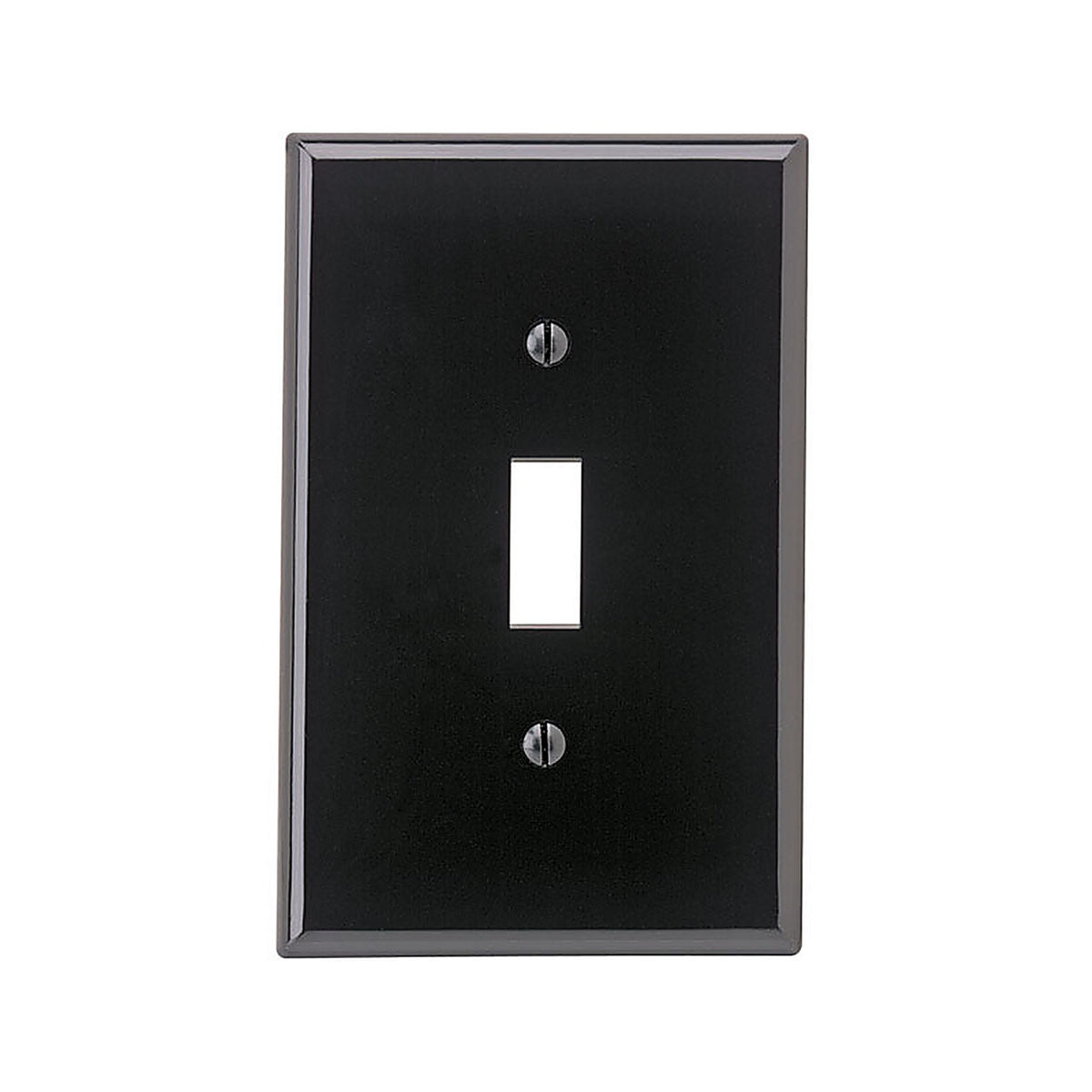 Leviton - 00PJ1-00E - Midway Black 1 Gang Nylon Toggle Wall Plate 1 Piece