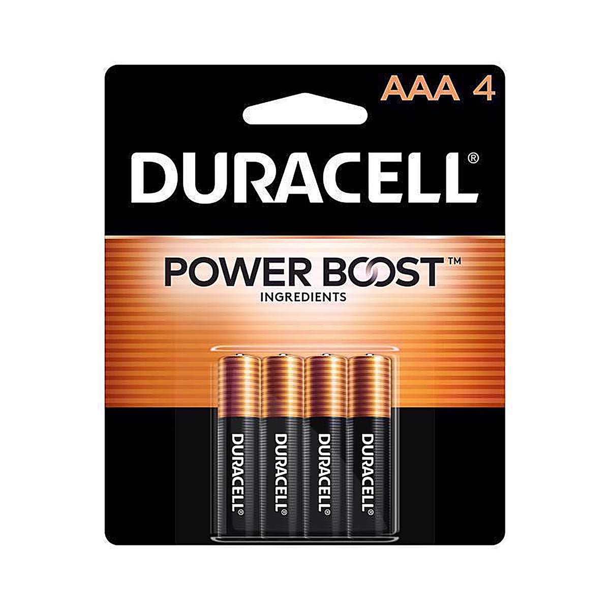 Duracell MN2400B4Z Coppertop AAA Alkaline Batteries 4 pk Carded