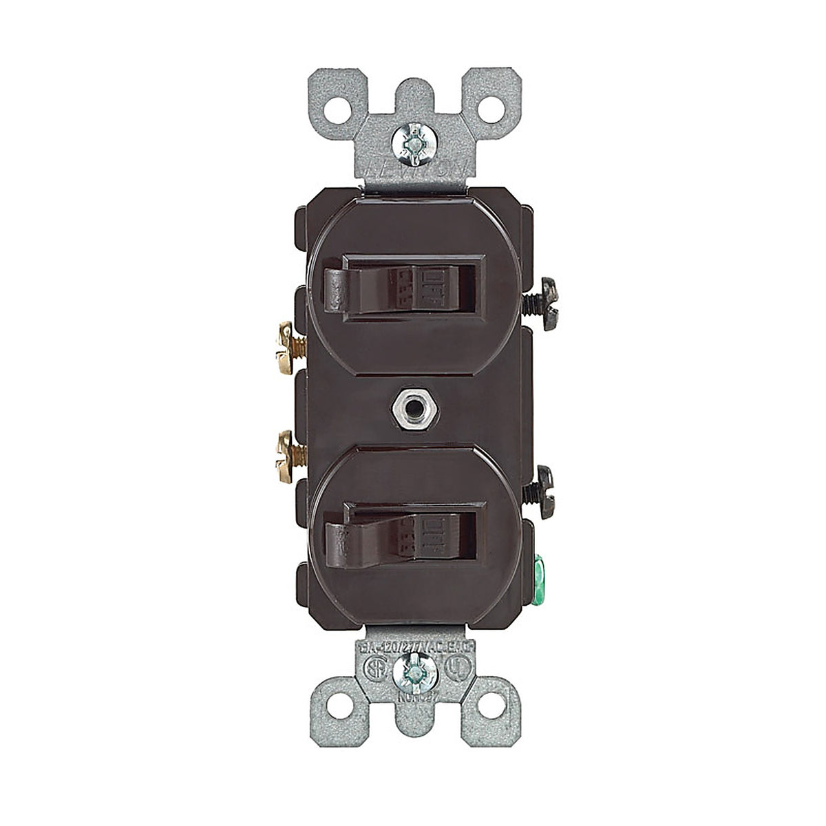 Leviton 05224-02S 15 amps Single Pole Toggle Switch Brown 1/Pack