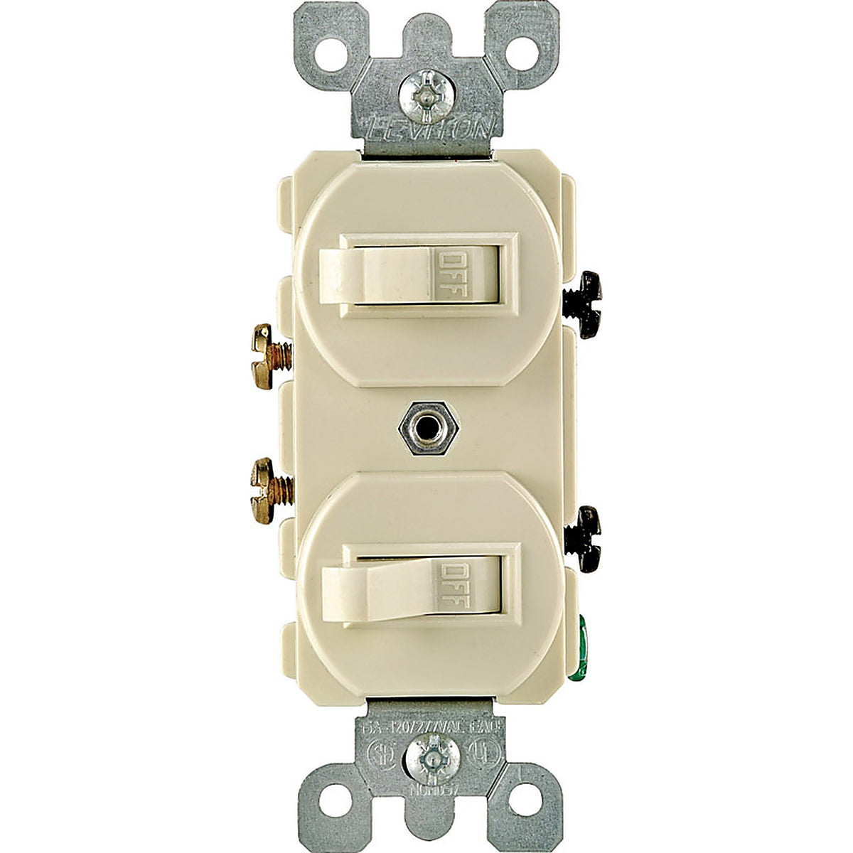 Leviton 05224-2IS 15 amps Single Pole Toggle Switch Ivory 1/Pack