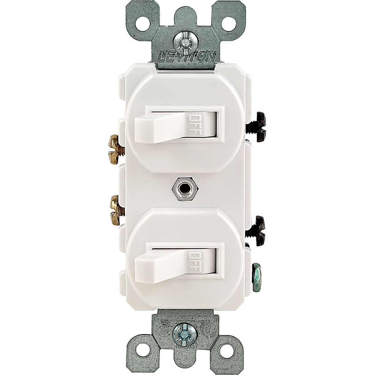 Leviton 05224-2WS 15 amps Single Pole Toggle Switch White 1/Pack