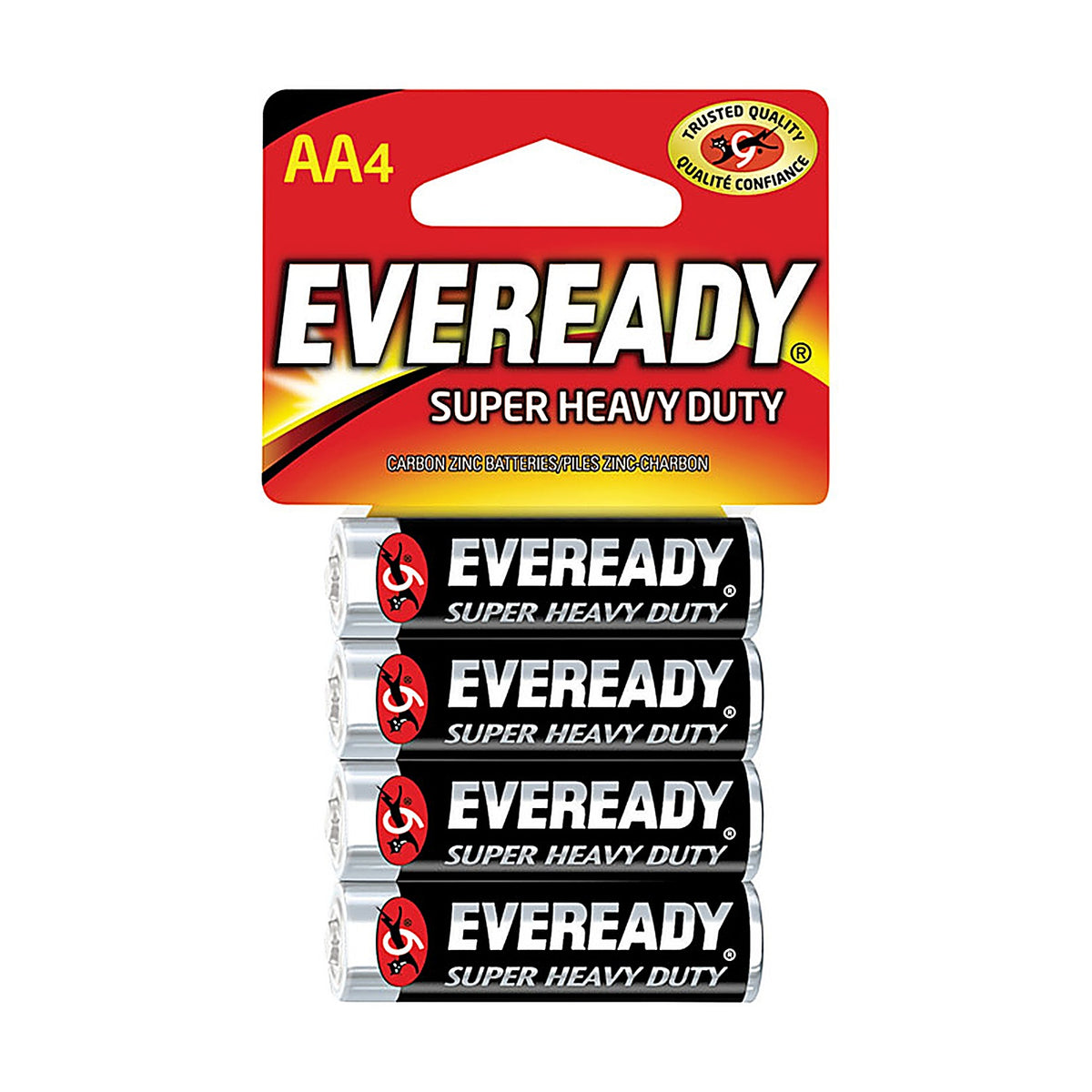 Eveready 1215SW-4 Super Heavy Duty AA Zinc Carbon Batteries 4 pk Carded