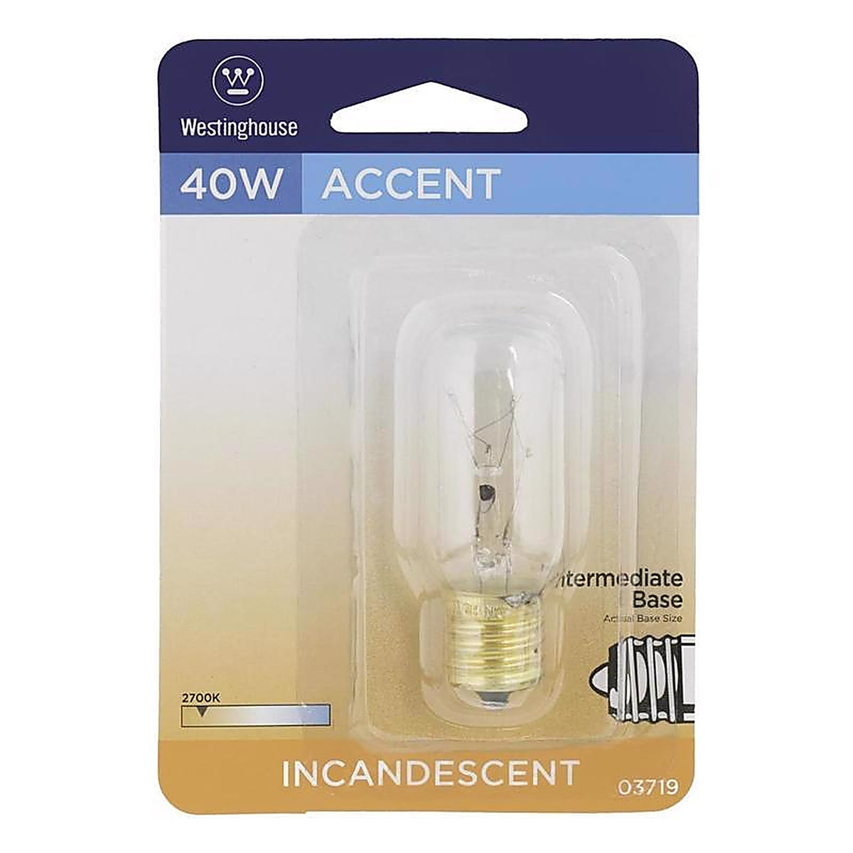 Westinghouse - 0371900 - 40 W T8 Specialty Incandescent Bulb E17 (Intermediate) Warm White 1 Pack