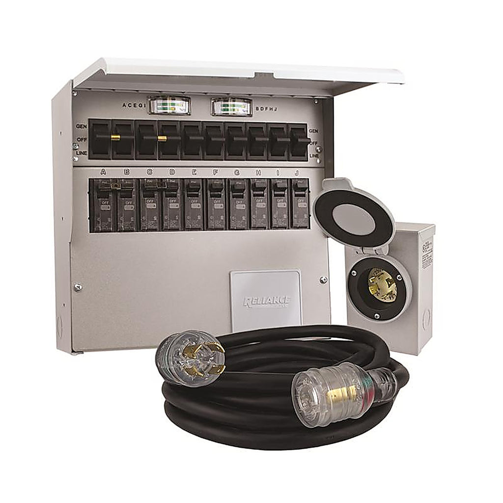Reliance - 310CRK - Controls Pro/Tran 2 30 Amps 120/240 V 10 Space 10 Circuits Surface Mount Generator Power Tr
