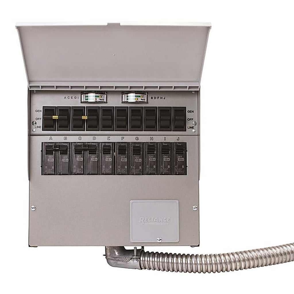 Reliance - 310CRK - Controls Pro/Tran 2 30 Amps 120/240 V 10 Space 10 Circuits Surface Mount Generator Power Tr