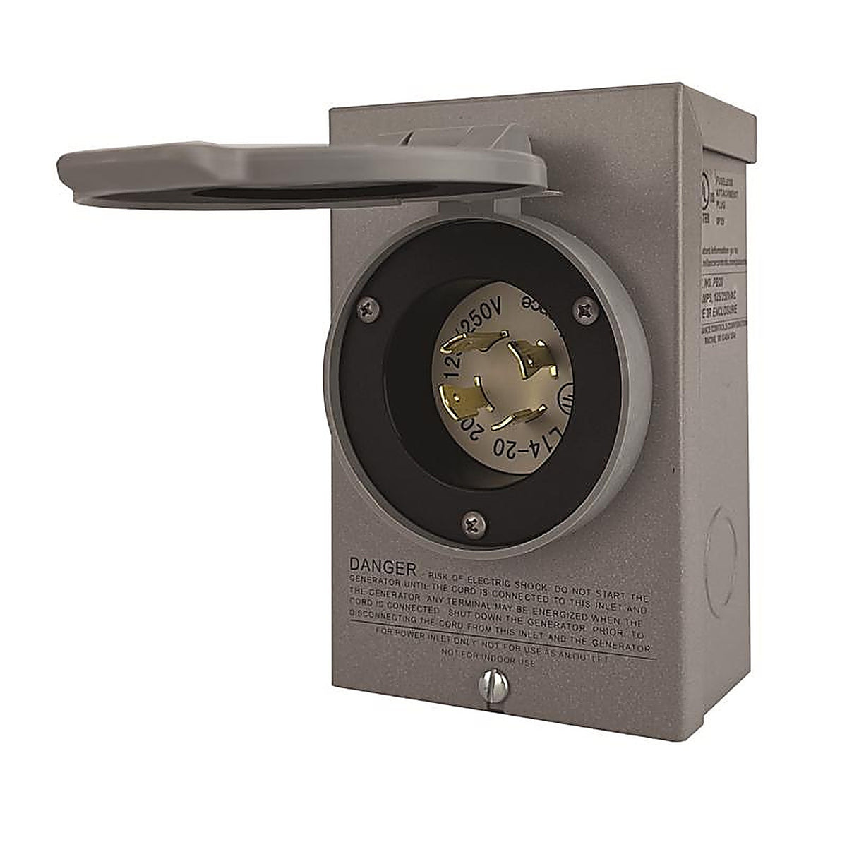 Reliance - PB-20 - Controls Pb Series 20 Amps 120/240 V 1 Space 1 Circuits Surface Mount Power Inlet Box