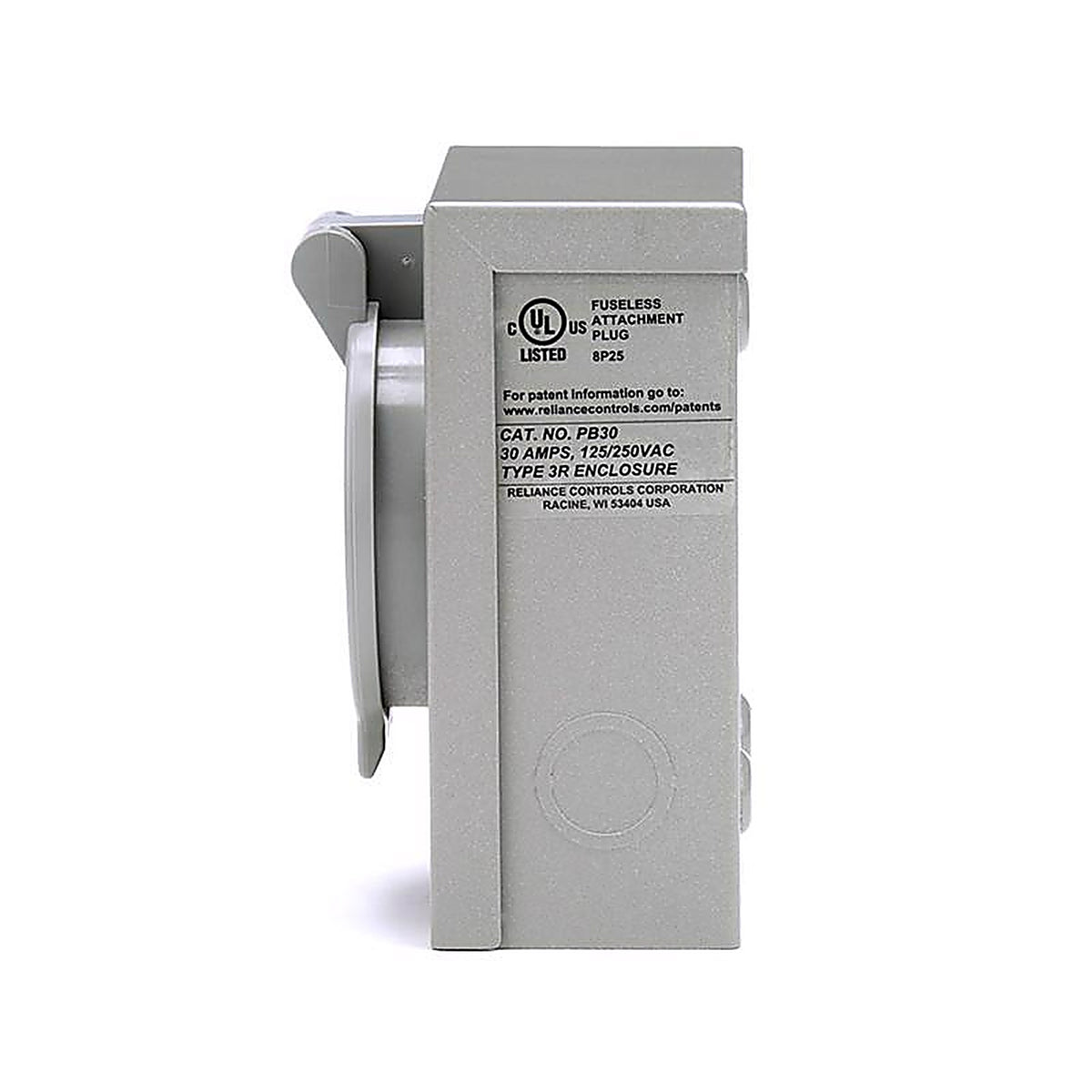 Reliance - PB-30 - Controls Pb Series 30 Amps 120/240 V 1 Space 1 Circuits Surface Mount Power Inlet Box
