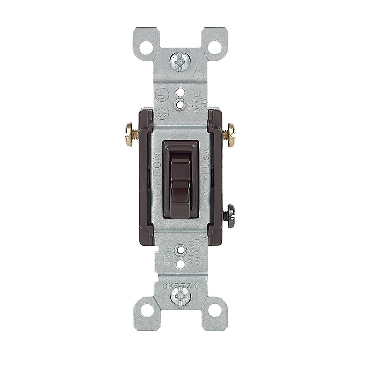 Leviton - 01453-02S - 15 Amps Toggle Switch Brown 1 Pack