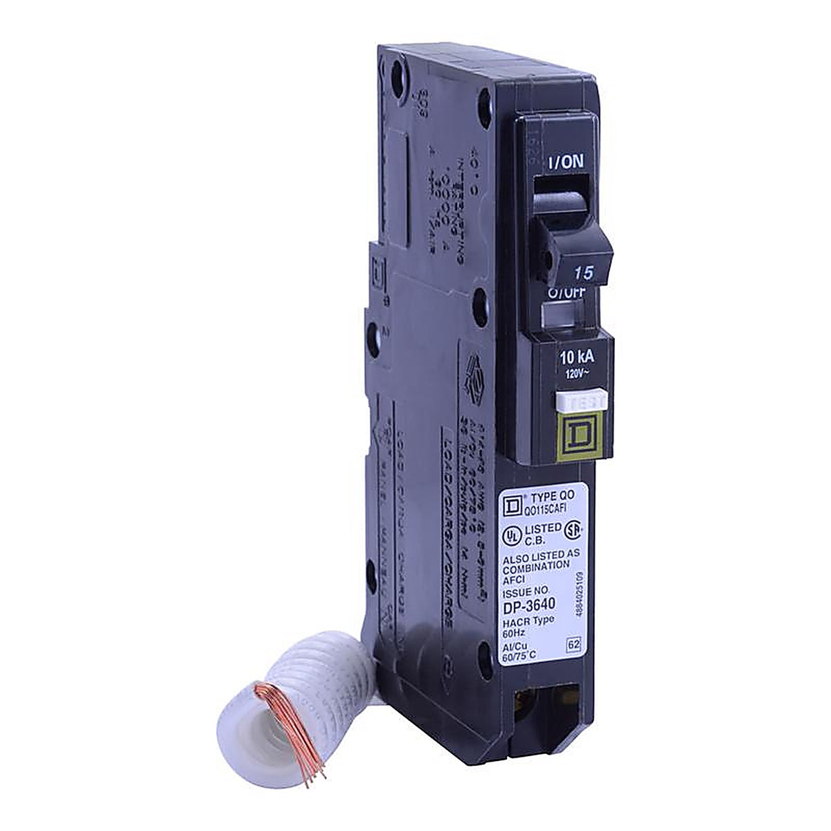 Square D - QO115CAFIC - Qo 15 Amps Arc Fault Single Pole Circuit Breaker