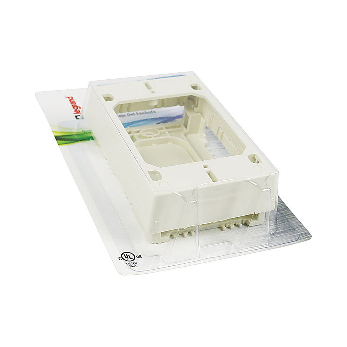 Legrand NM2 Wiremold 1.6 in. Rectangle Plastic 1 gang Outlet Box Ivory