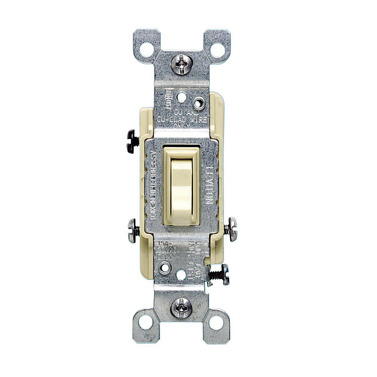 Leviton - 01453-2IS - 15 Amps Toggle Switch Ivory 1 Pack