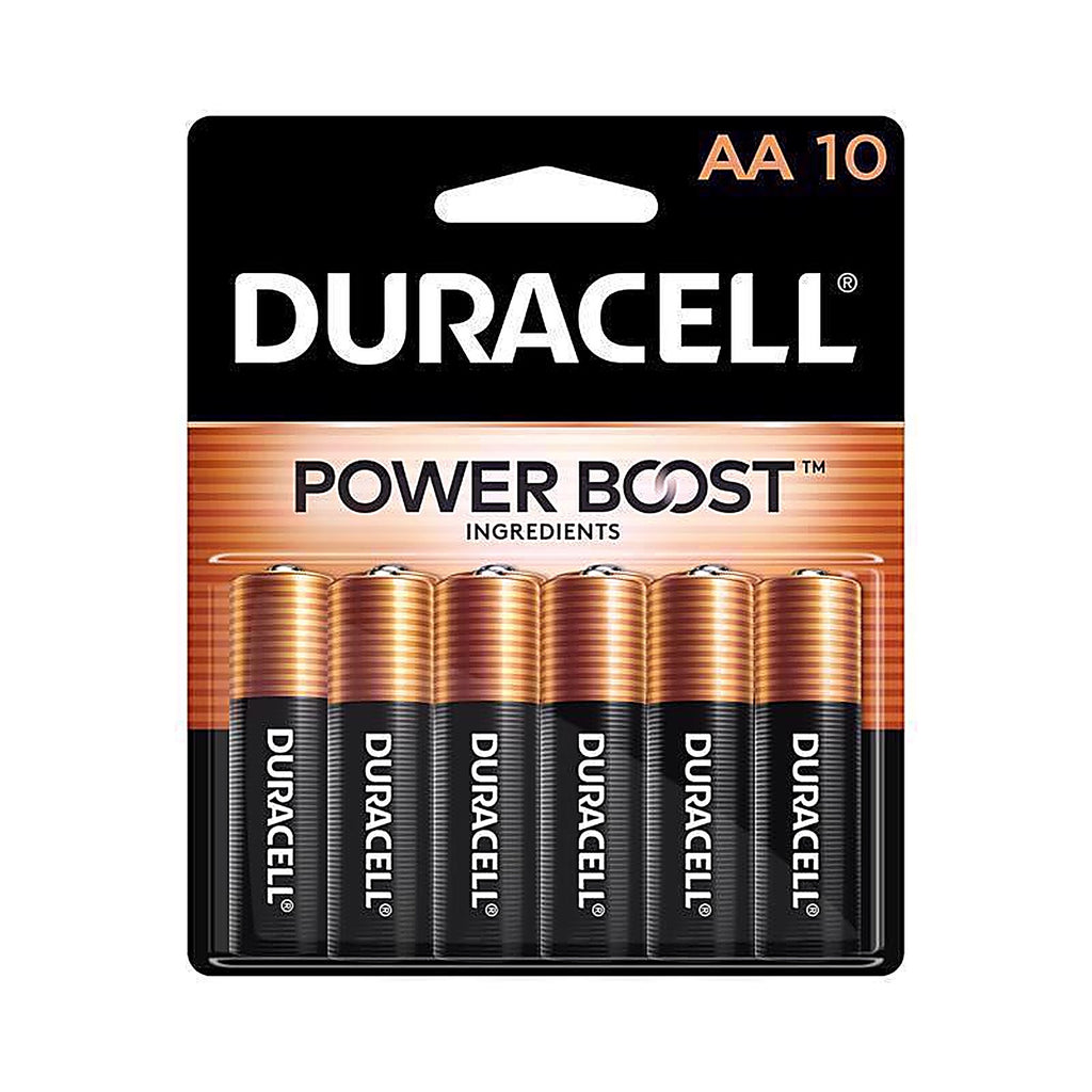 Duracell MN1500B10Z Coppertop AA Alkaline Batteries 10 pk Carded